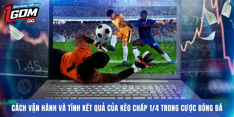 Cách vận hành và tính kết quả của kèo chấp 1/4 trong cược bóng đá