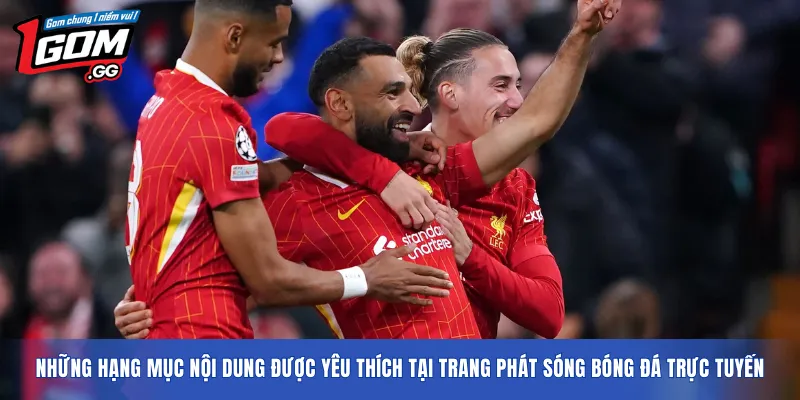 Những hạng mục nội dung được yêu thích tại trang phát sóng bóng đá trực tuyến